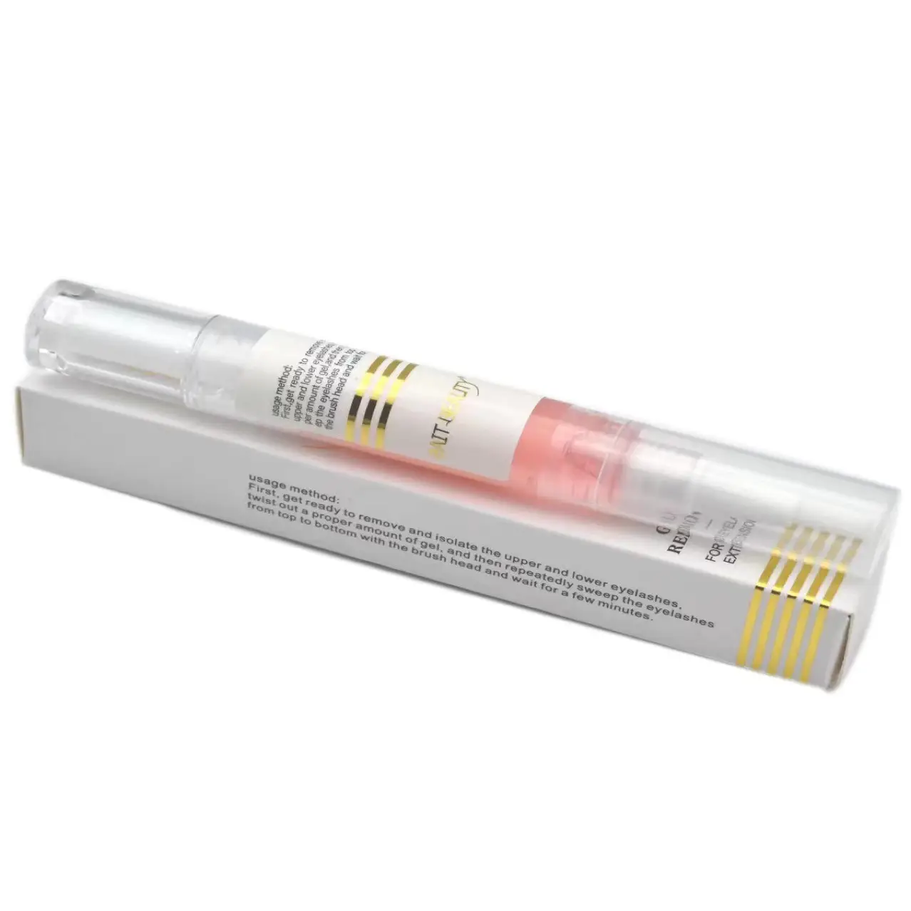 False Eyelash Glue Removal Pen 10ml Strawberry Flavored - Image 2