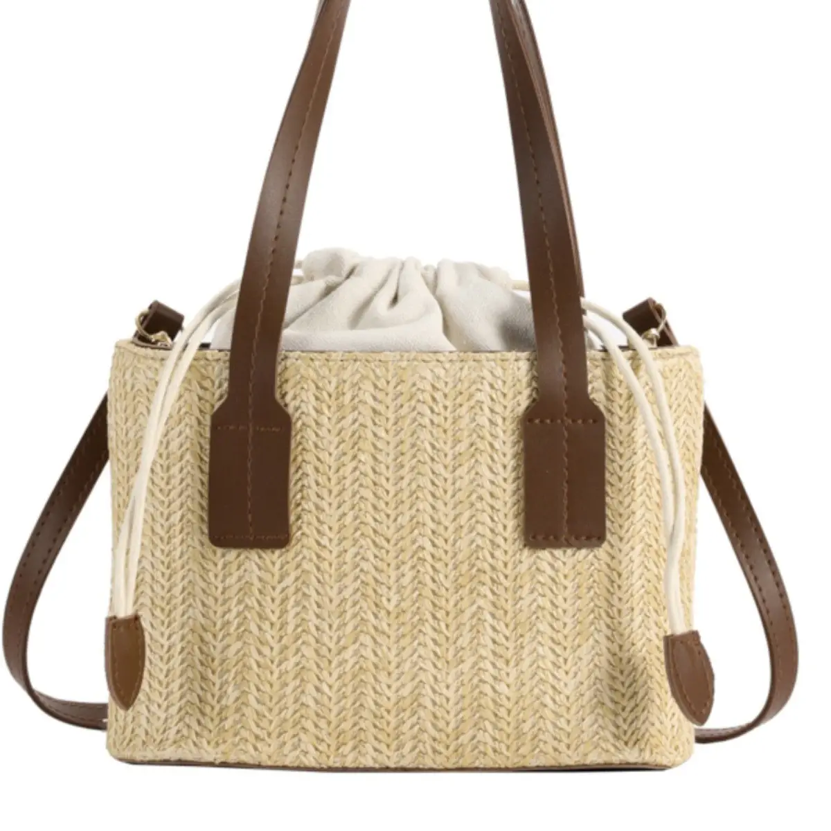 Women's Straw Woven Shoulder Bag for Summer