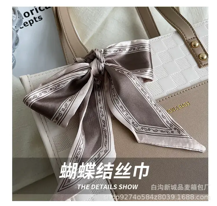 Women's Colorblock Checkered Shoulder Bag 2023 New Arrival — feature 4