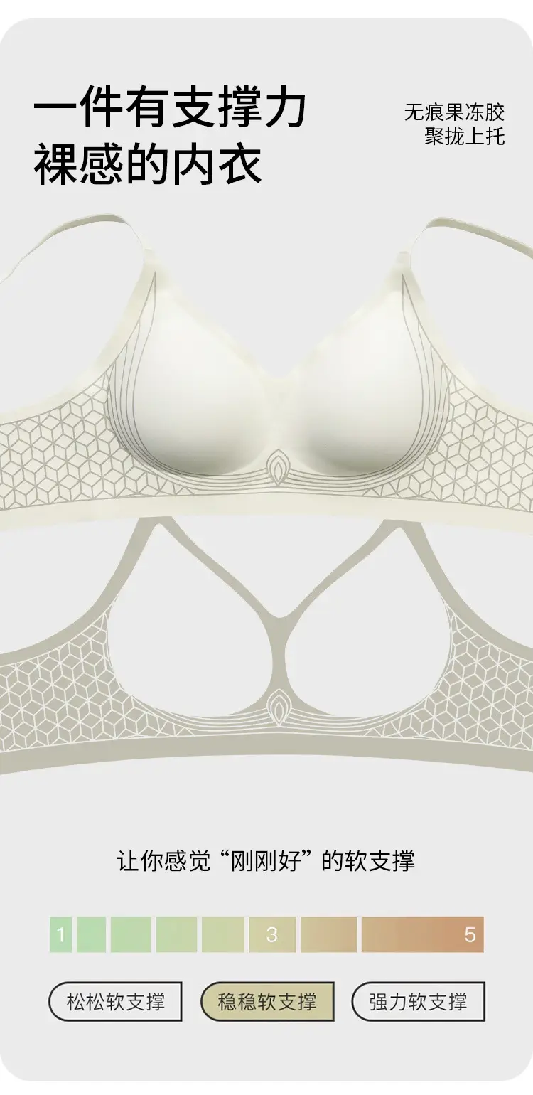 Soft Support Bra with Jelly Print Design — feature 5