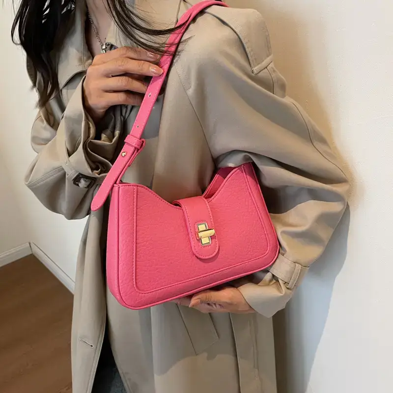 Women's tan square shoulder bag 2023 trendy - Image 8