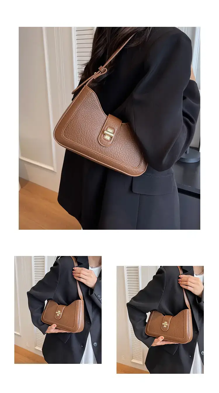 Women's tan square shoulder bag 2023 trendy — feature 11
