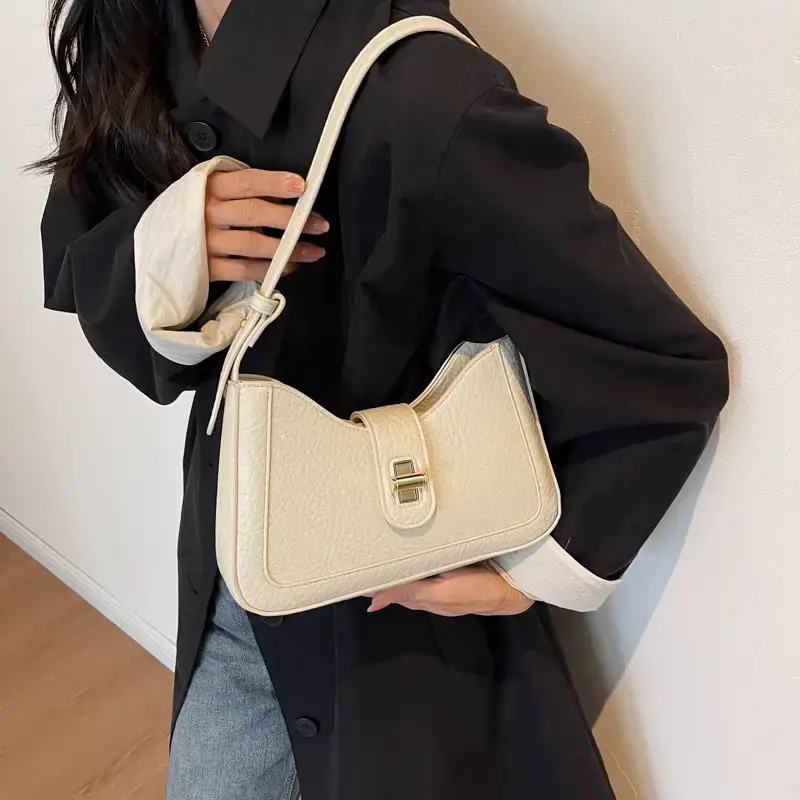 Women's tan square shoulder bag 2023 trendy - Image 5