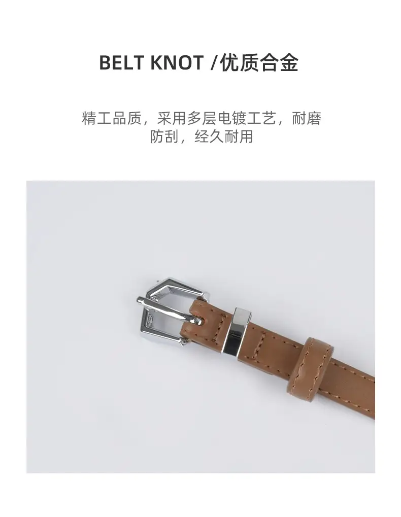 Women's Green Genuine Leather Belt with Adjustable Buckle β feature 7
