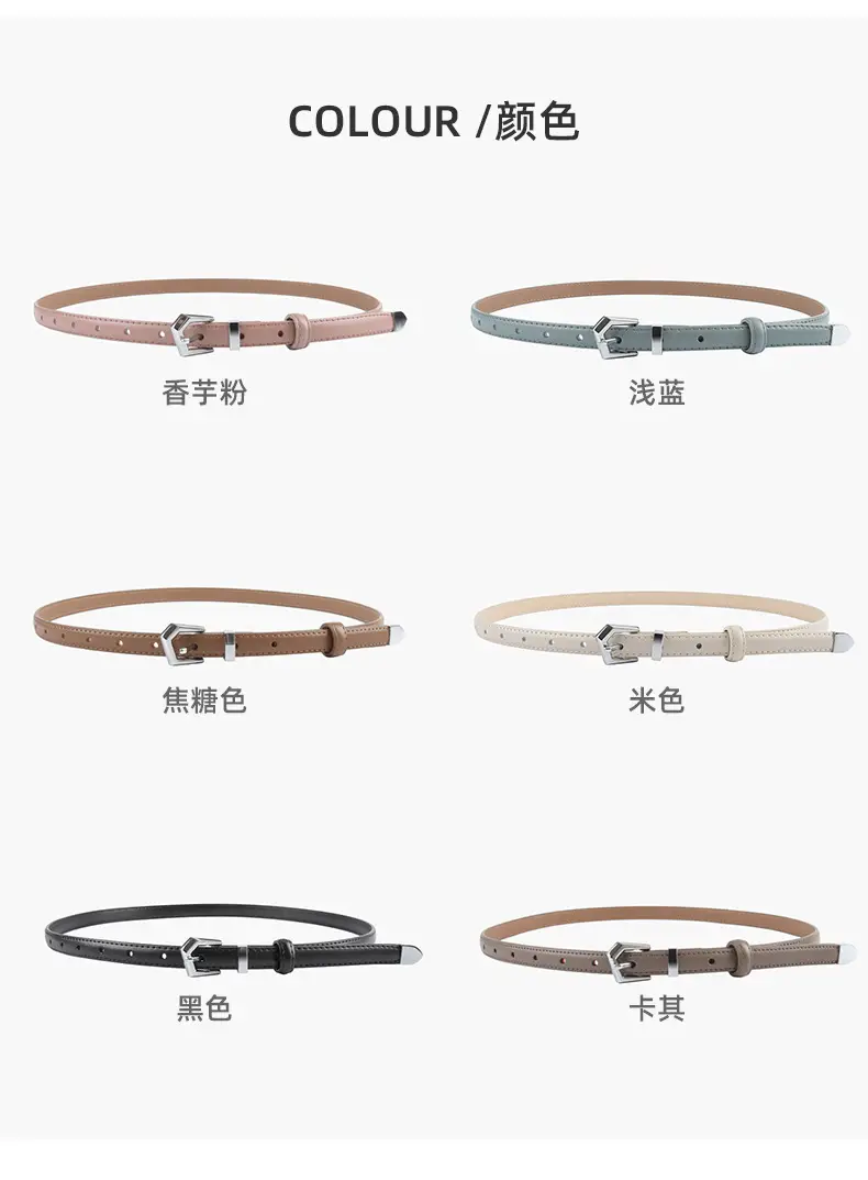 Women's Green Genuine Leather Belt with Adjustable Buckle β feature 9