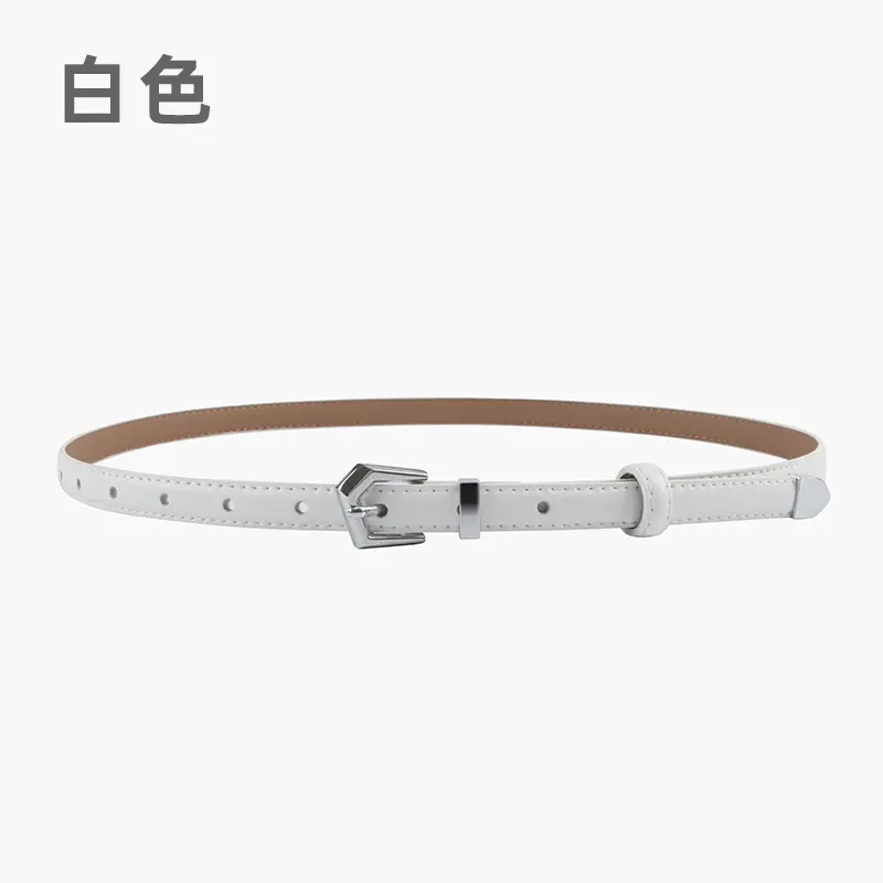 Women's Green Genuine Leather Belt with Adjustable Buckle - Image 3