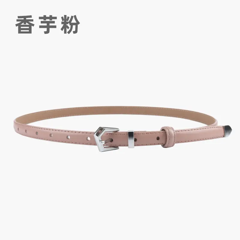 Women's Green Genuine Leather Belt with Adjustable Buckle - Image 7
