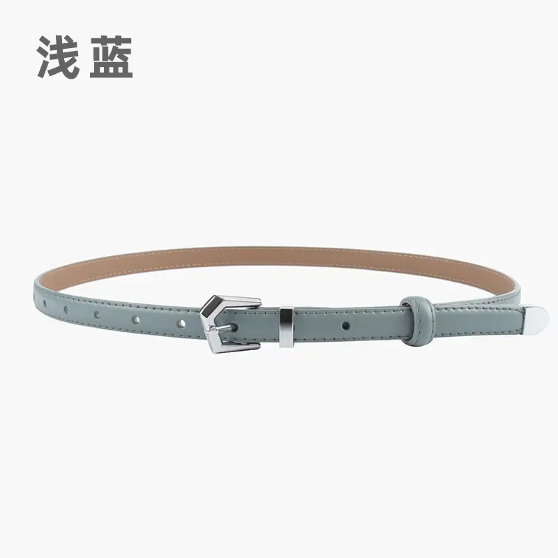Women's Green Genuine Leather Belt with Adjustable Buckle - Image 8