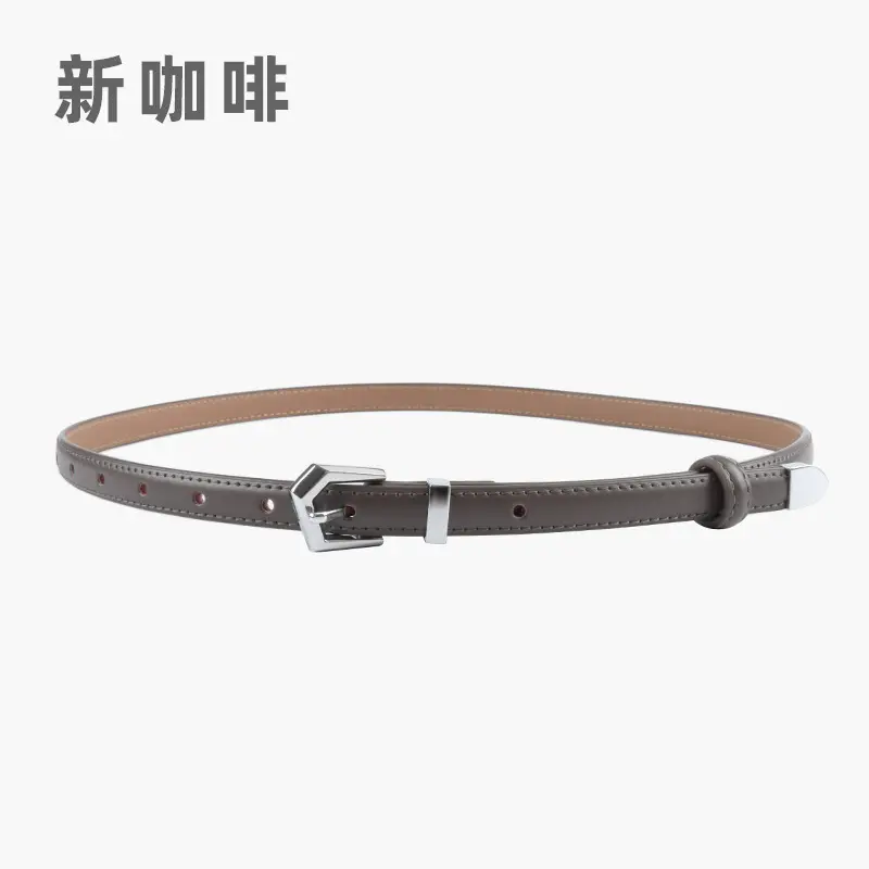 Women's Green Genuine Leather Belt with Adjustable Buckle - Image 9