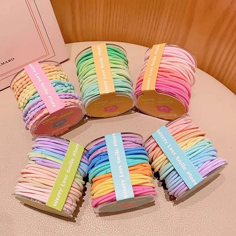 Colorful Rainbow Hair Rubber Bands for Girls — feature 2