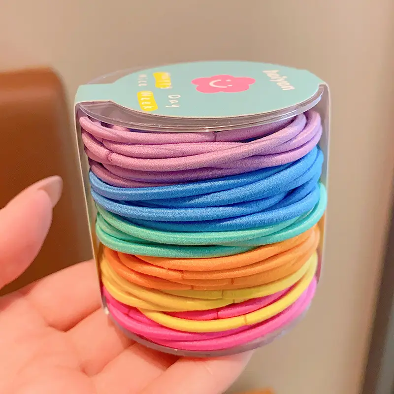 Colorful Rainbow Hair Rubber Bands for Girls - Image 10