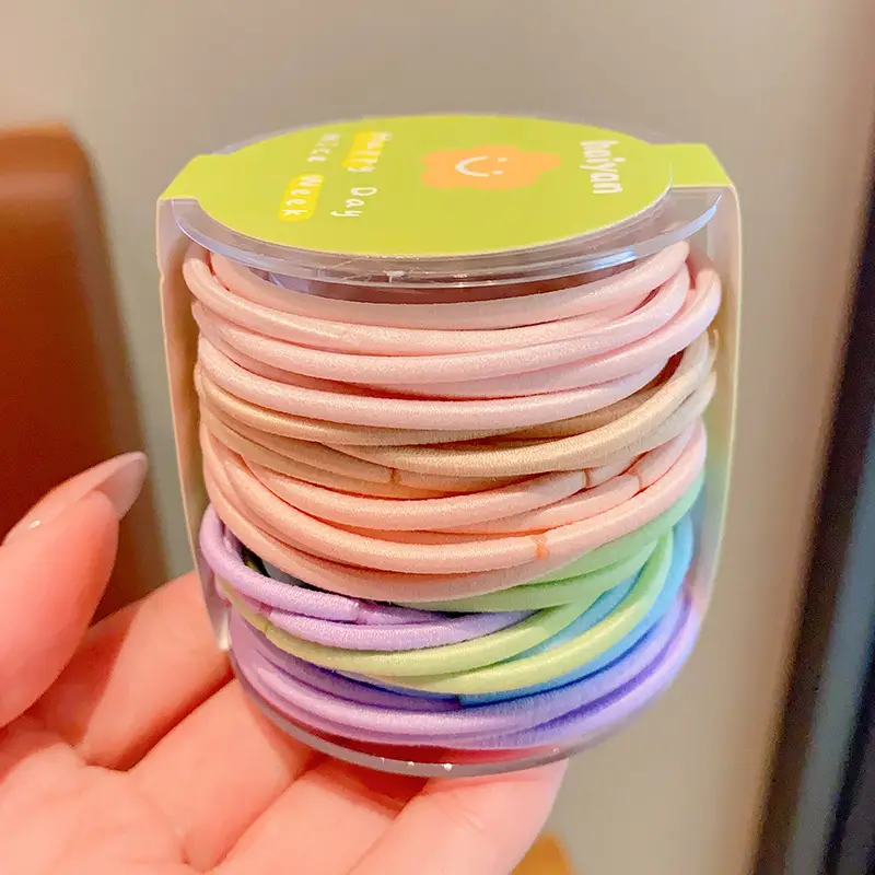 Colorful Rainbow Hair Rubber Bands for Girls - Image 2