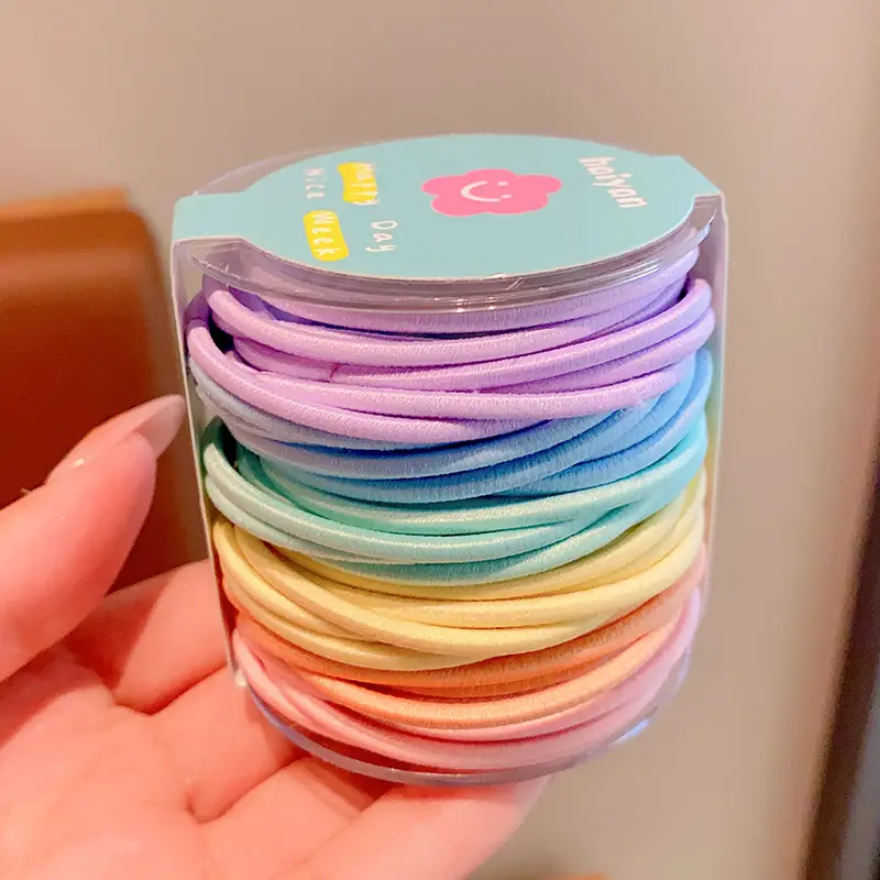 Colorful Rainbow Hair Rubber Bands for Girls - Image 9