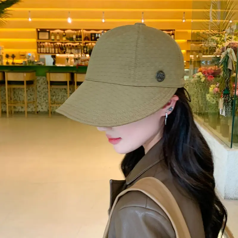 Women's White Wide Brim Sun Hat with Big Head Circumference - Image 3