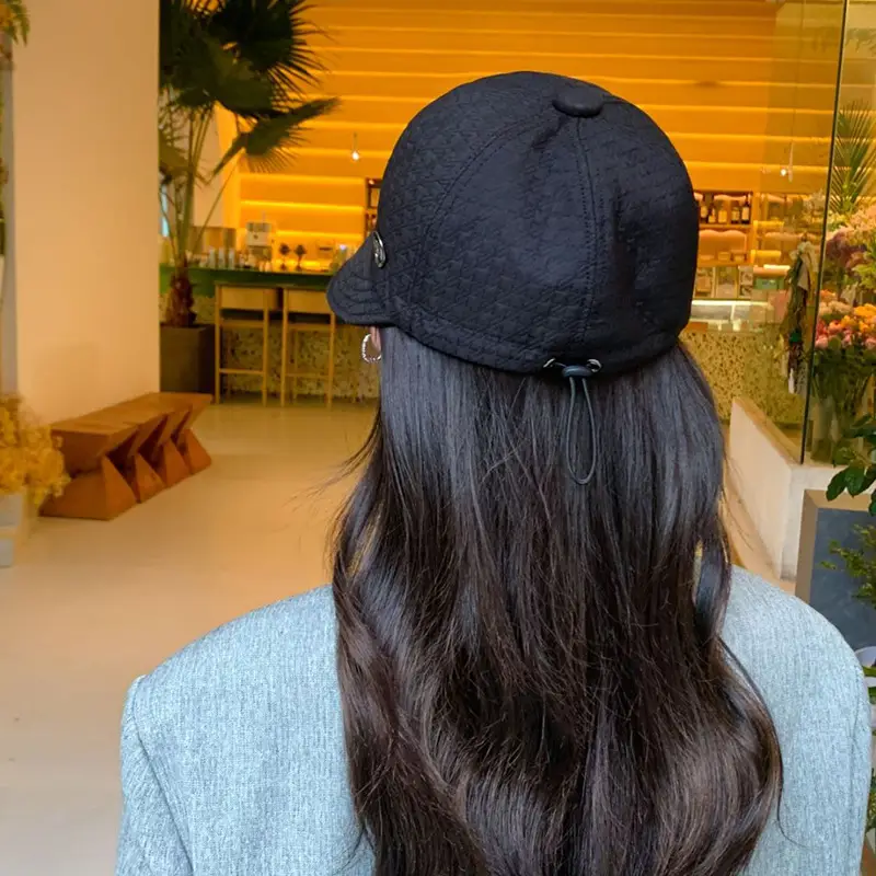 Women's White Wide Brim Sun Hat with Big Head Circumference - Image 4
