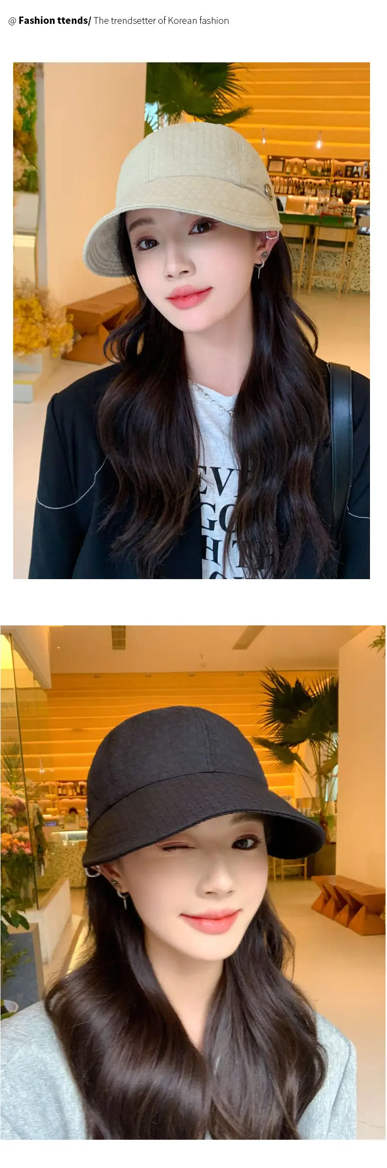 Women's White Wide Brim Sun Hat with Big Head Circumference — feature 27