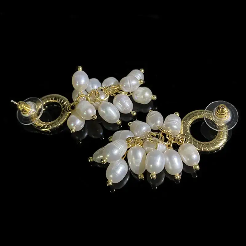 Natural Freshwater Baroque Pearl Earrings for Women - Image 5