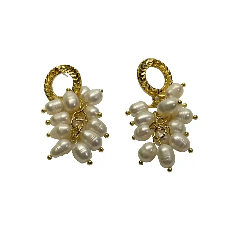 Natural Freshwater Baroque Pearl Earrings for Women - Image 6