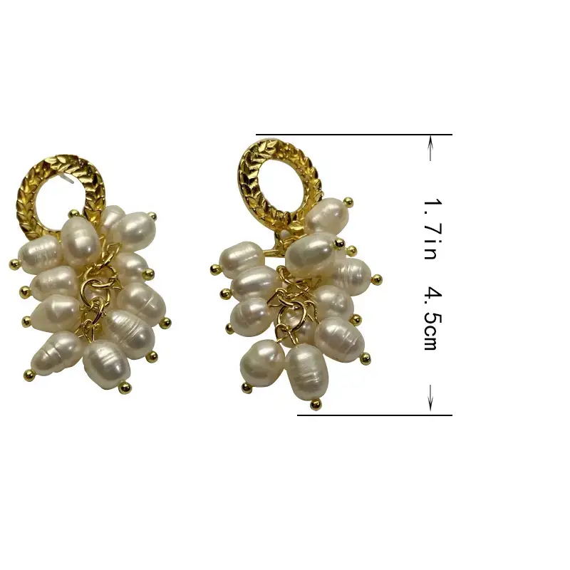 Natural Freshwater Baroque Pearl Earrings for Women — feature 3