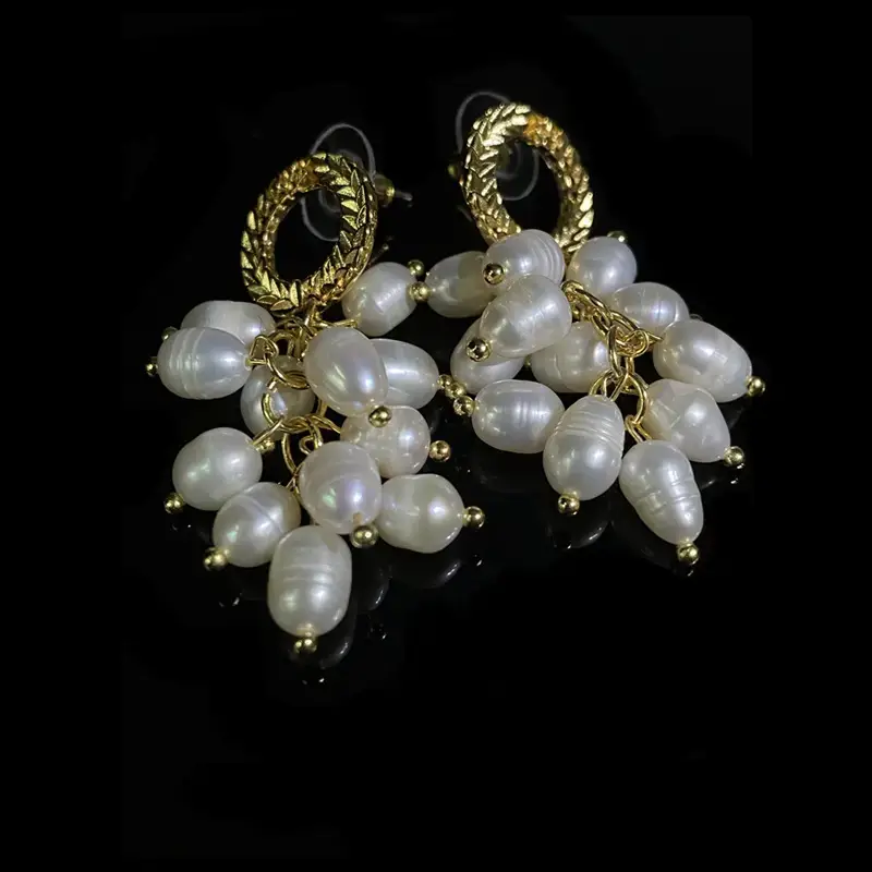 Natural Freshwater Baroque Pearl Earrings for Women — feature 6