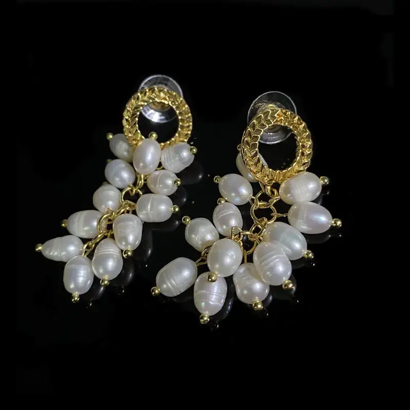 Natural Freshwater Baroque Pearl Earrings for Women — feature 7