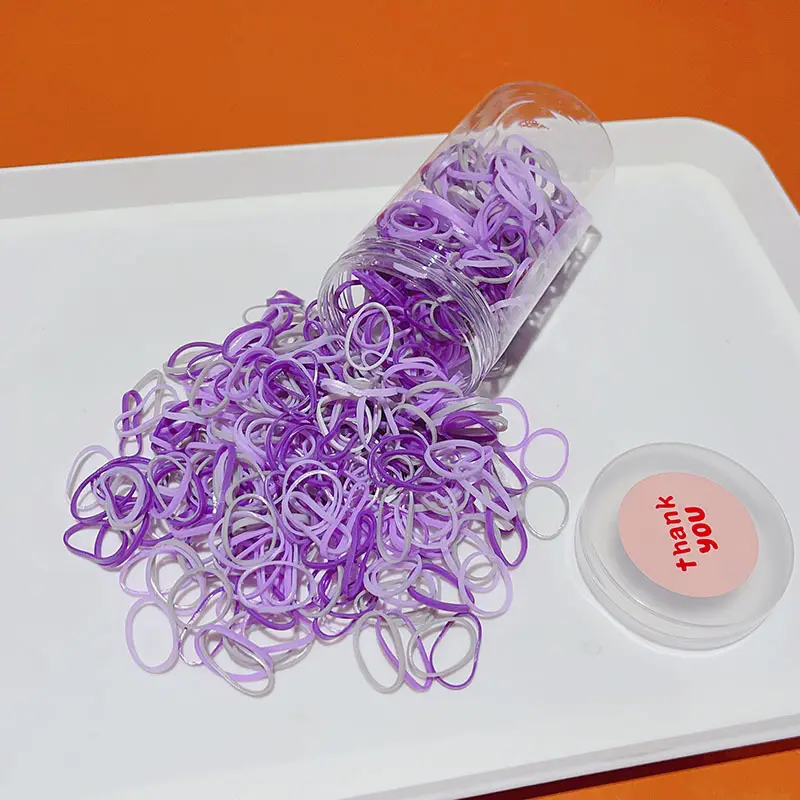 500 Pack of Purple Rubber Bands for Kids