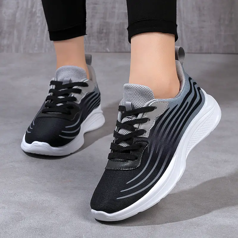 Women Purple Striped Running Shoes 2024 - Image 5