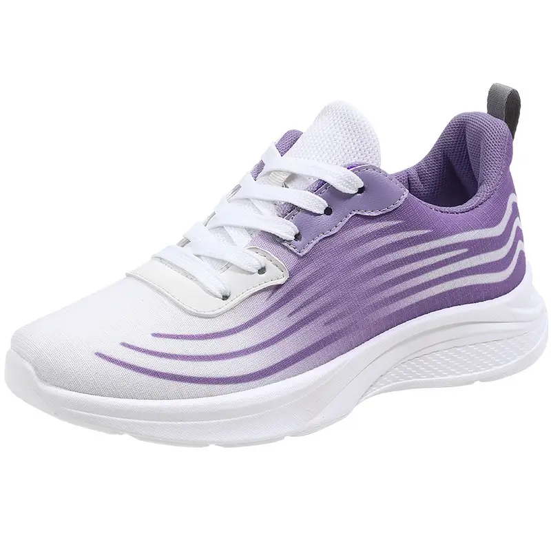 Women Purple Striped Running Shoes 2024 - Image 7
