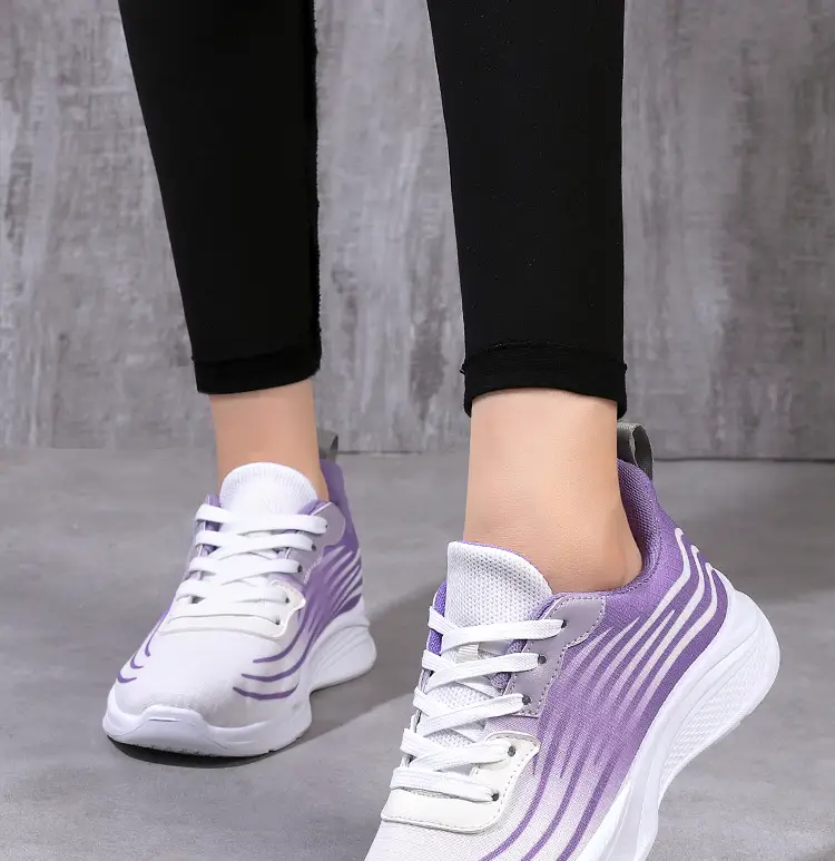 Women Purple Striped Running Shoes 2024 — feature 24