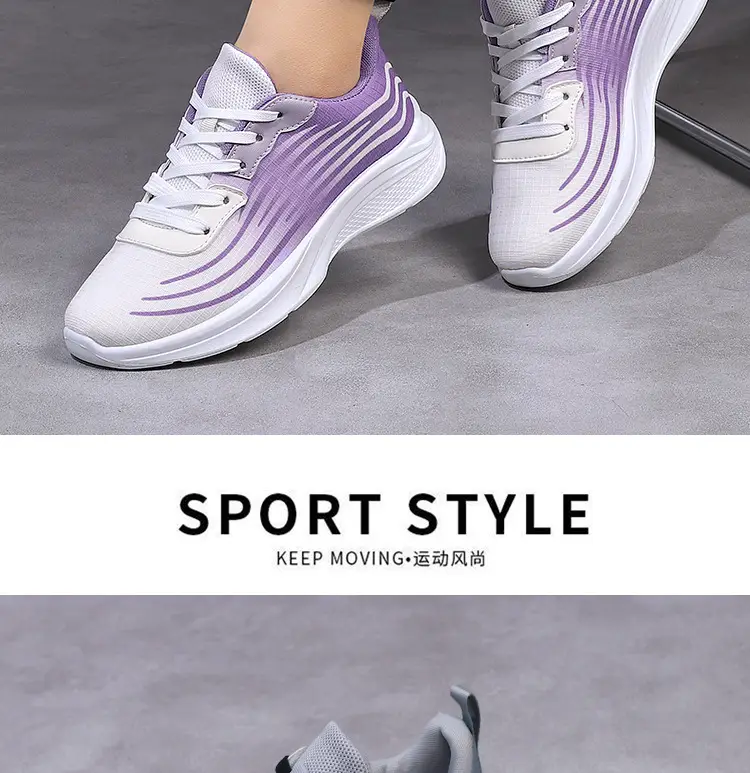 Women Purple Striped Running Shoes 2024 — feature 26