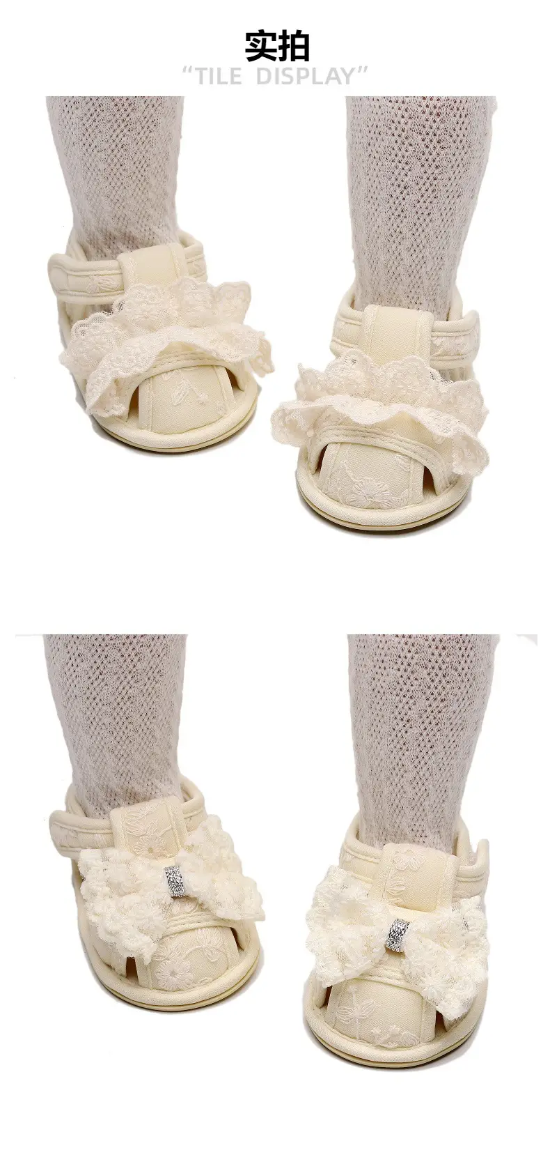 Baby Lace Bow Sandals for Girls 1-2 Years — feature 2