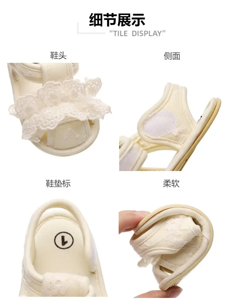 Baby Lace Bow Sandals for Girls 1-2 Years — feature 3