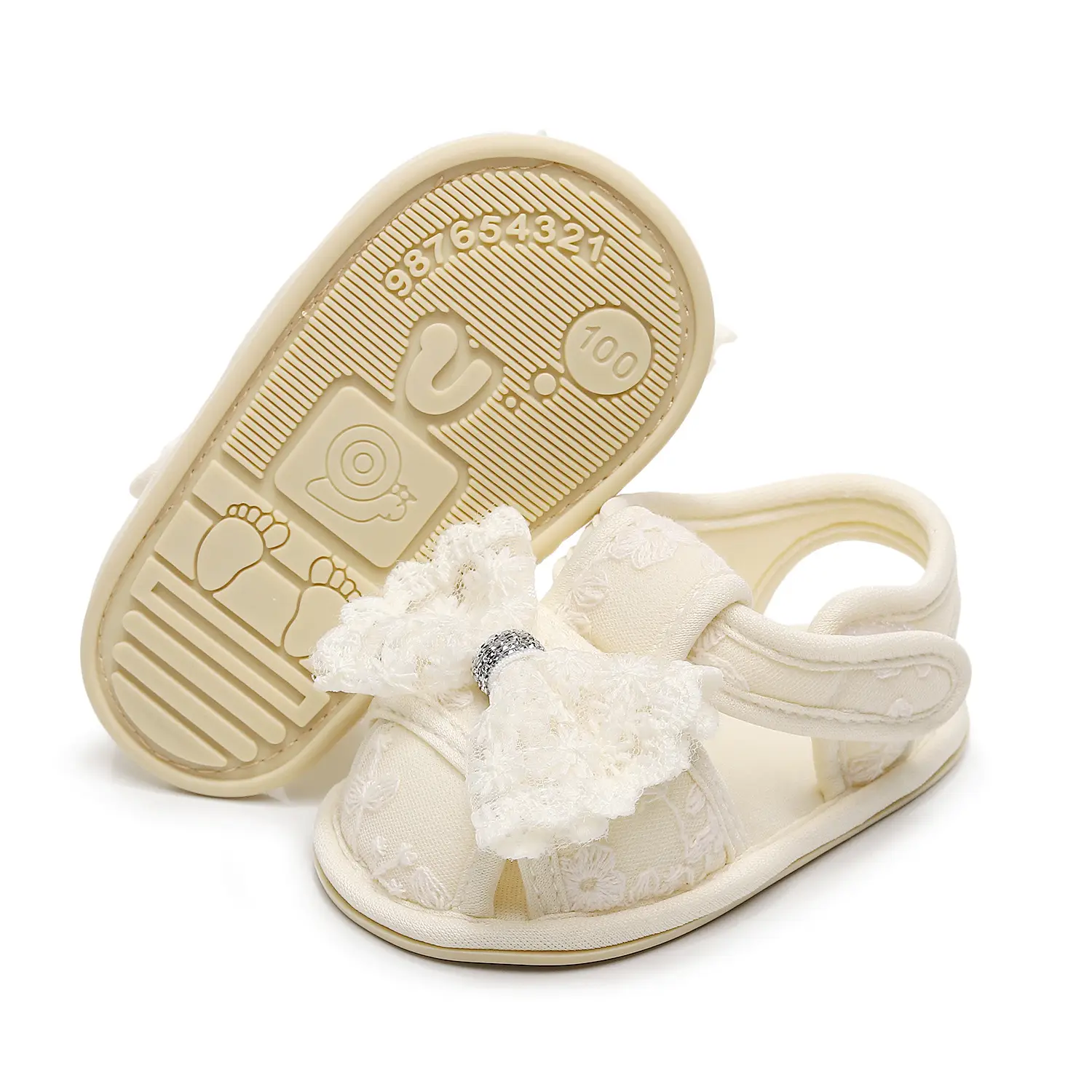 Baby Lace Bow Sandals for Girls 1-2 Years