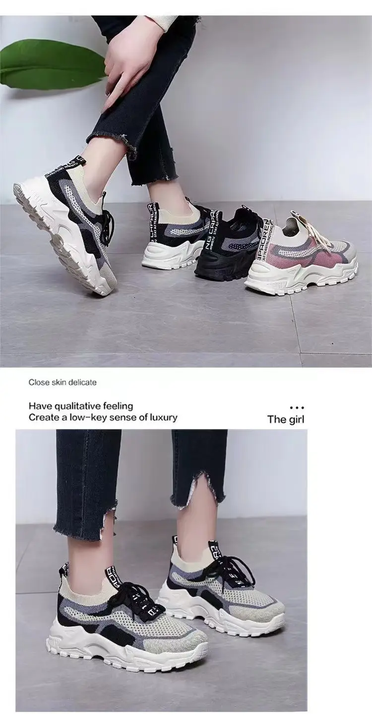 Shoes for Women Summer New Style Women's Dad Shoes Trendy Women's Shoes Fly Woven Breathable Sports Shoes Women's Foreign Trade Wholesale Women's Shoes — feature 10