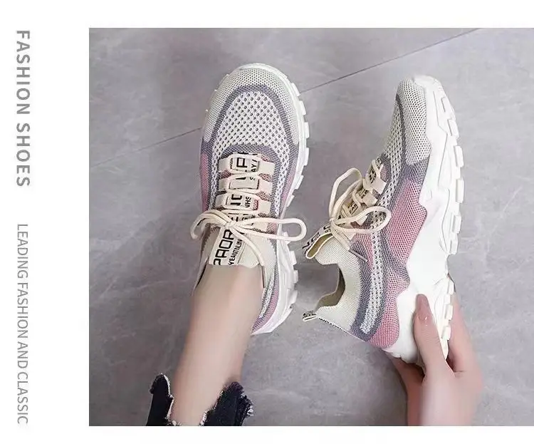 Shoes for Women Summer New Style Women's Dad Shoes Trendy Women's Shoes Fly Woven Breathable Sports Shoes Women's Foreign Trade Wholesale Women's Shoes — feature 4