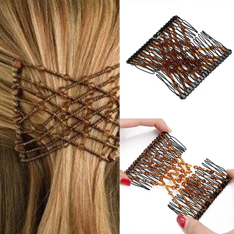 Crystal Cross-Crystal Hair Comb for Styling and Protection