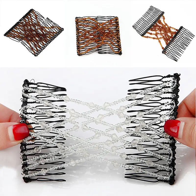 Crystal Cross-Crystal Hair Comb for Styling and Protection
