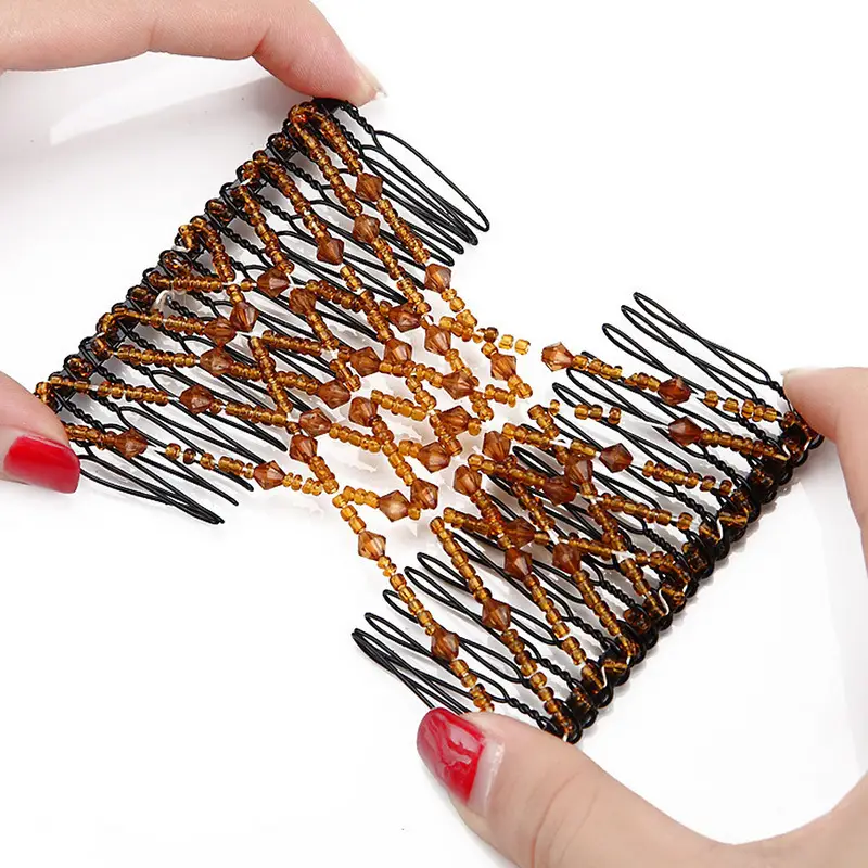 Crystal Cross-Crystal Hair Comb for Styling and Protection