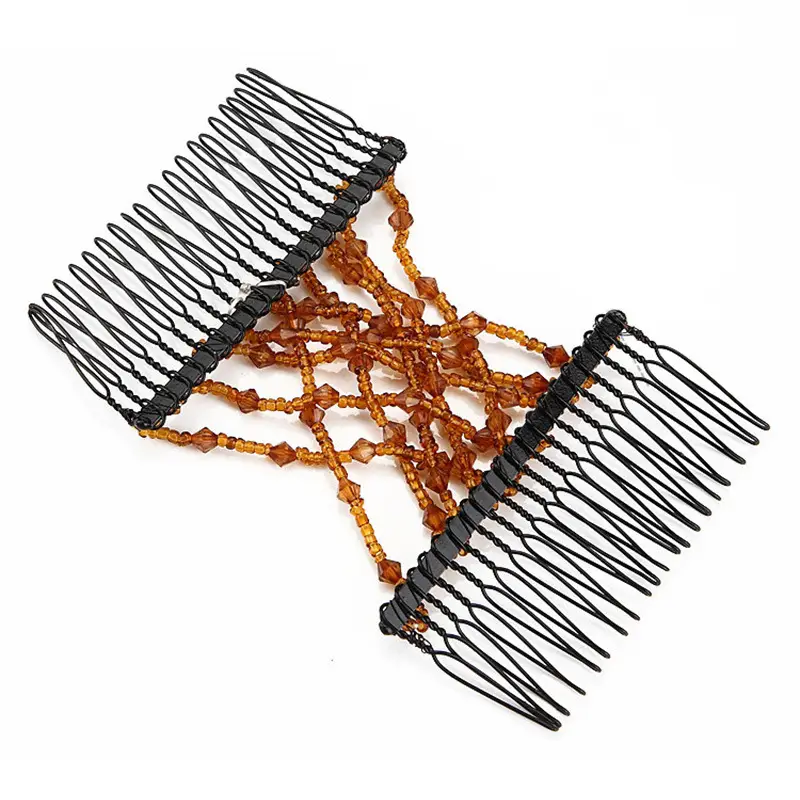Crystal Cross-Crystal Hair Comb for Styling and Protection