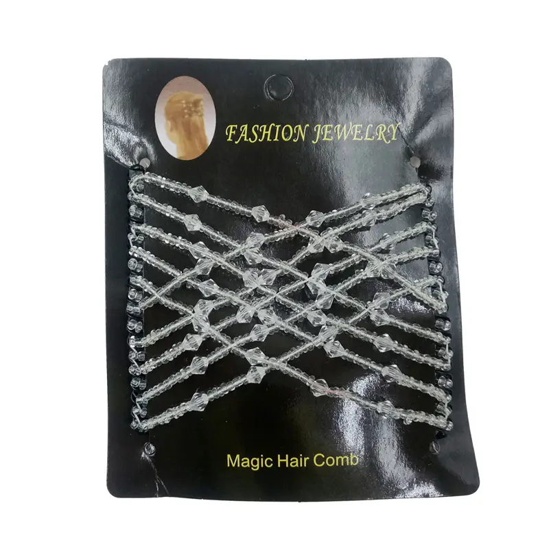 Crystal Cross-Crystal Hair Comb for Styling and Protection