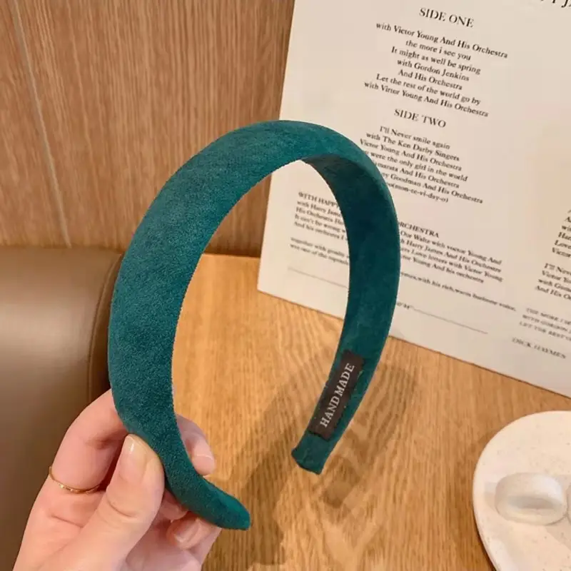 Pink Korean Suede Hairband for Women - Image 4