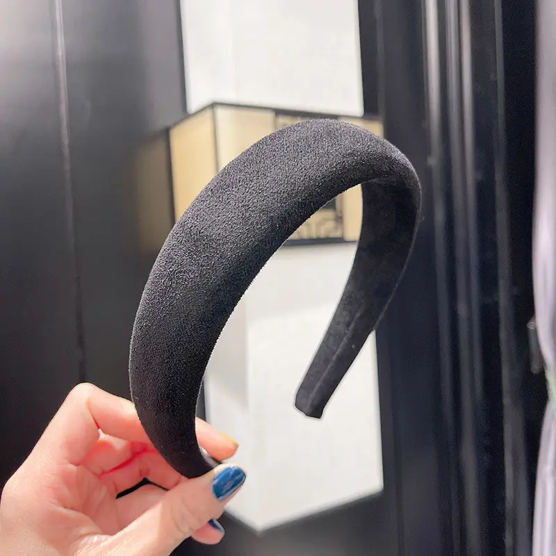 Pink Korean Suede Hairband for Women - Image 9