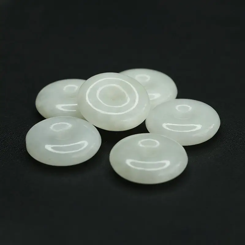 Aiyu Natural Hetian Jade White Jade Buckle Jewelry - Image 3