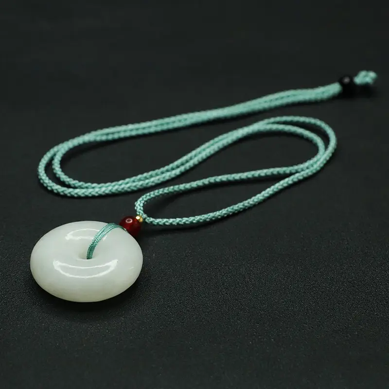 Aiyu Natural Hetian Jade White Jade Buckle Jewelry - Image 6