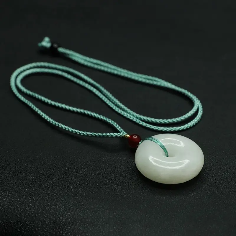 Aiyu Natural Hetian Jade White Jade Buckle Jewelry — feature 9