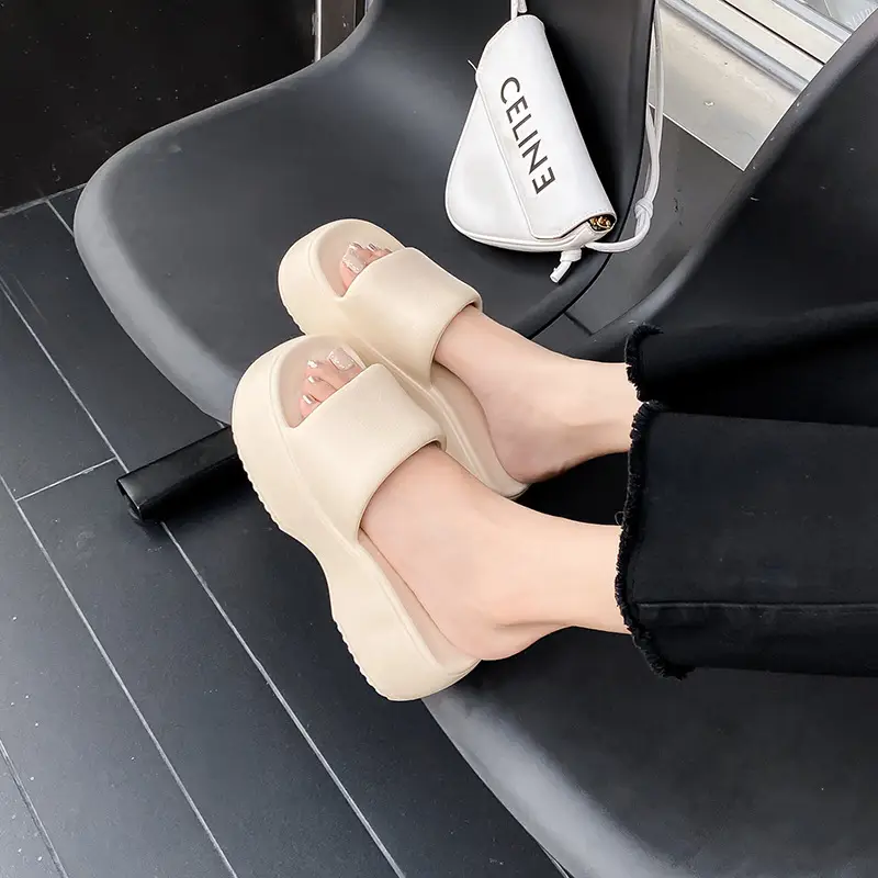 Thick-Soled Slippers for Women, European and American Style, Trendy Outdoor Summer Casual Internet Celebrity Style, One-Line Eva Sandals, Ins Style - Image 7