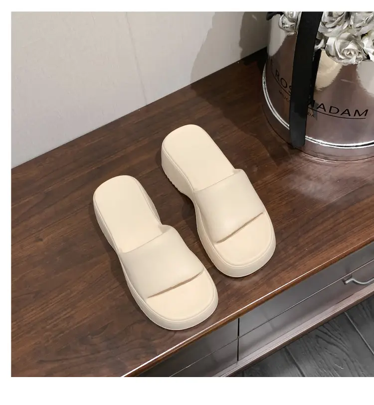 Thick-Soled Slippers for Women, European and American Style, Trendy Outdoor Summer Casual Internet Celebrity Style, One-Line Eva Sandals, Ins Style — feature 35