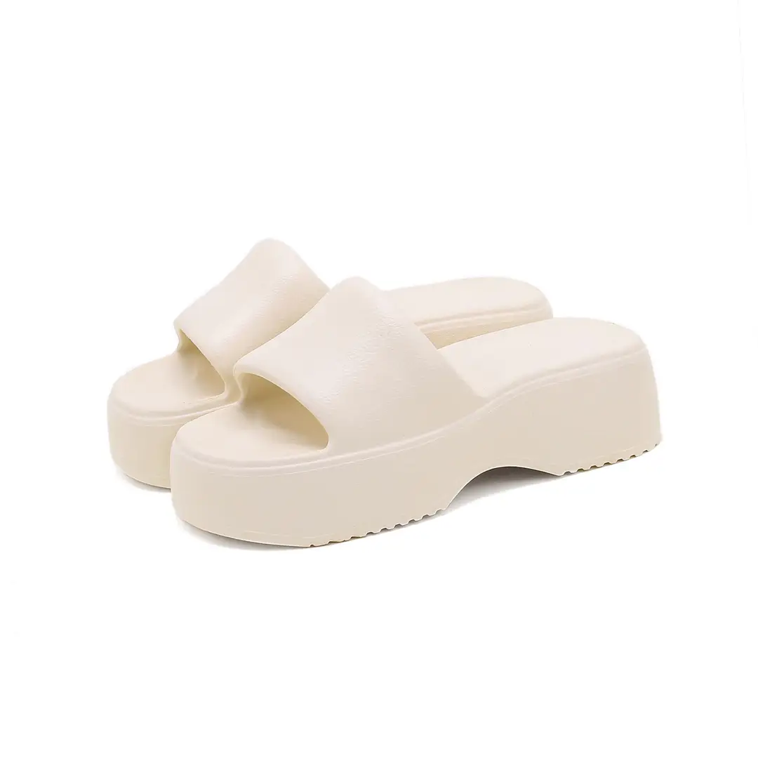 Thick-Soled Slippers for Women, European and American Style, Trendy Outdoor Summer Casual Internet Celebrity Style, One-Line Eva Sandals, Ins Style - Image 2