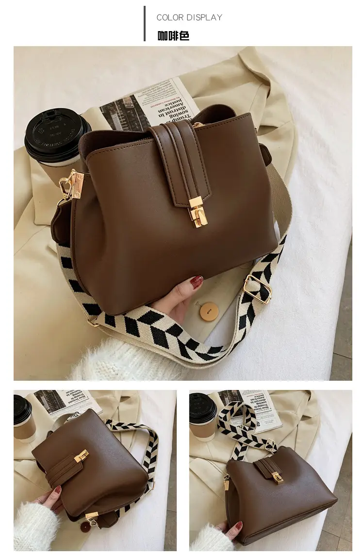 Women's Brown Leather Shoulder Bag with Adjustable Strap — feature 16