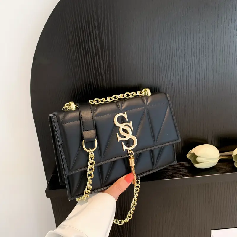 Pink Quilted Shoulder Bag for Women 2023 - Image 5